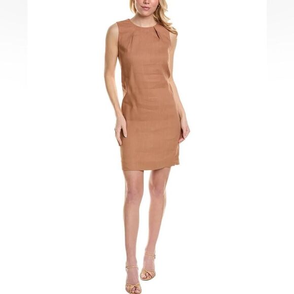 NWT Kobi Halperin $498 Peyton Linen-Blend Mini Dress Taupe Size M - Picture 1 of 13